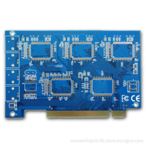 Double-sided PCB with Red Solder Mask Golden Fingers and HASL Lead-free Finish